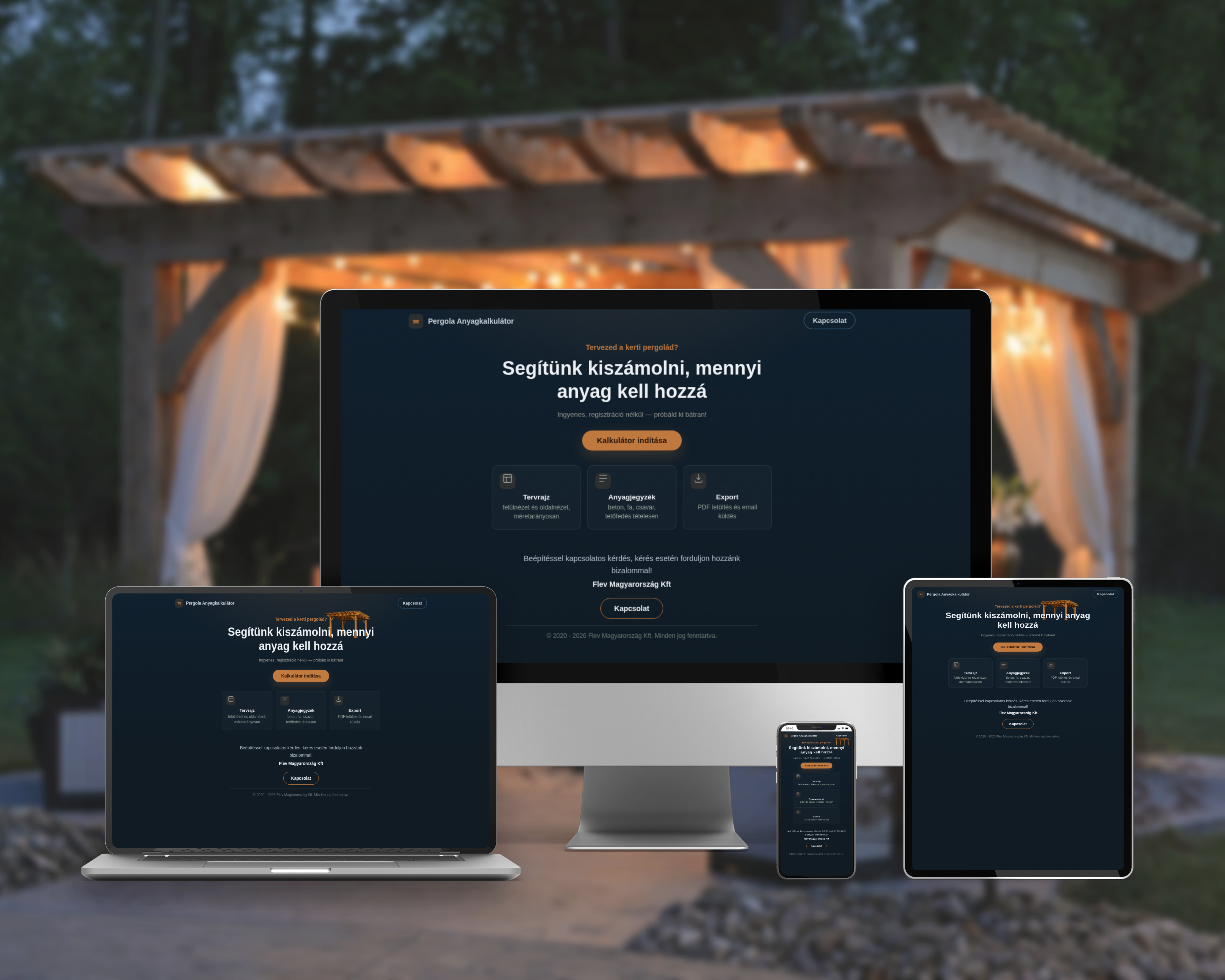 Pergola Calculator Web App