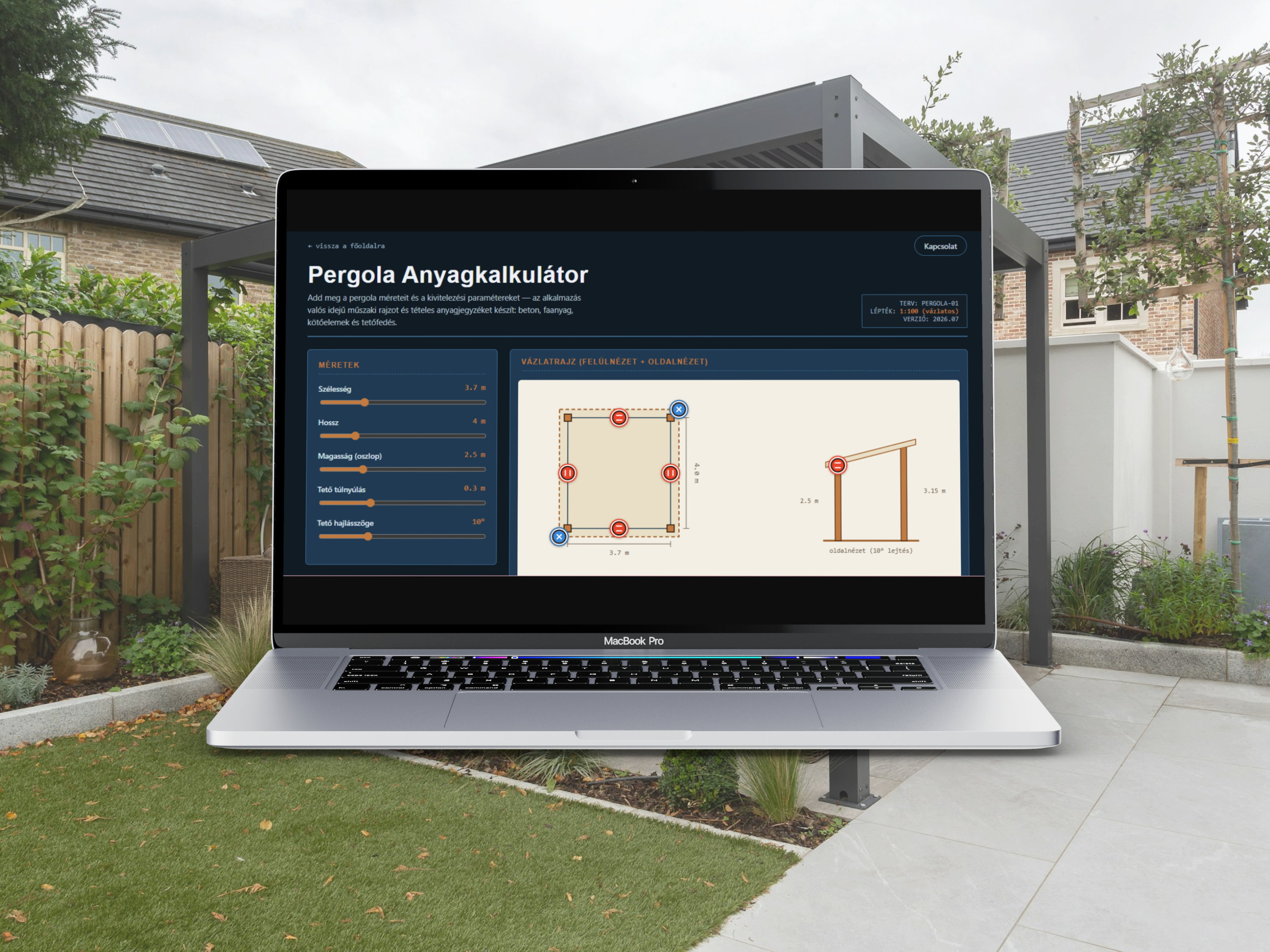 Pergola Calculator Web App 2